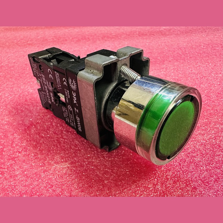 Кнопка управления LAY5BW3361 с подсветкой зеленый 1з BBT50-BW-K06E ЭРА